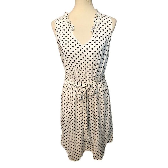 Old Navy black and white polka dot sleeveless dress - Picture 1 of 10